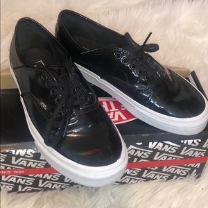 Women’s Black Holographic Vans Sneakers